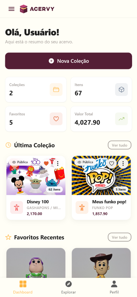 Acervy App Mobile